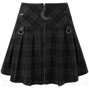 Kristen Pleated Skirt [TARTAN] - XS | Killstar